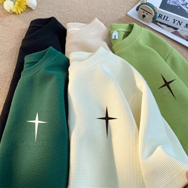 Áo Thun Nam Ngắn Tay In Chữ Thập Phong Cách Đường Phố Cá Tính