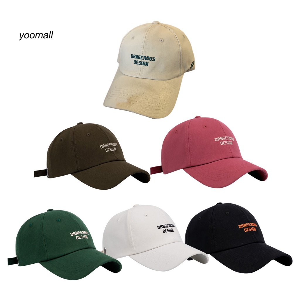 Mũ Lưỡi Trai Màu Trơn Thêu Chữ Phong Cách Hip Hop Hàn Quốc Cho Nữ