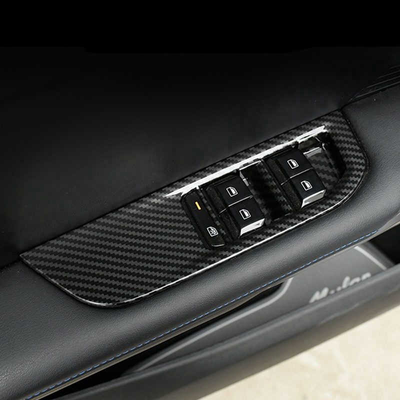 Ốp Bảng Điều Khiển Nâng Cửa Sổ Xe Hơi ABS Họa Tiết Sợi Carbon Cho MG 4 MG4 EV Mulan 2023