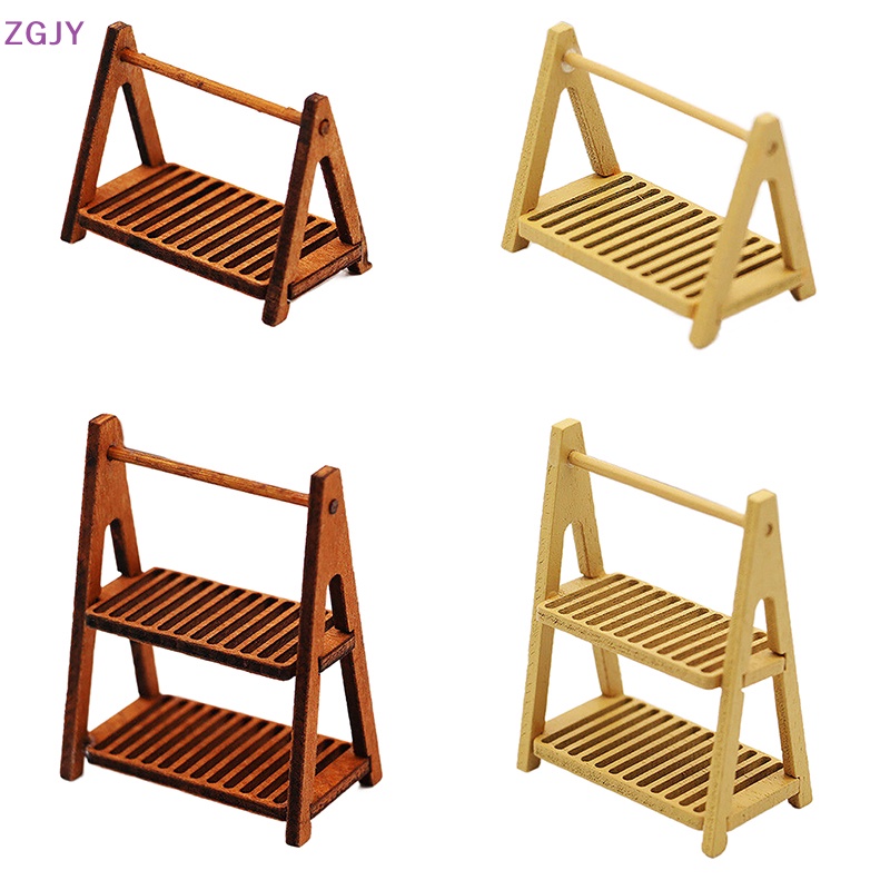 Kệ Hai Tầng Đựng Bánh Mì / Thức Ăn Trang Trí Nhà Búp Bê 1: 12 Mới