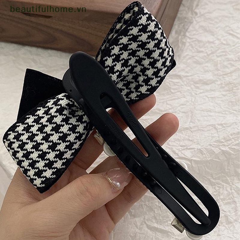 Kẹp Tóc Hình Chiếc Nơ Màu Đen Thanh Lịch Dành Cho Nữ