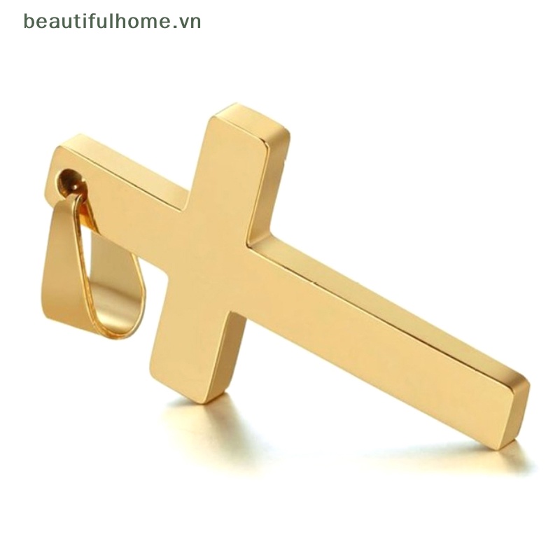 Vòng cổ Mặt Thánh Giá Bằng Thép Không Gỉ Phong Cách Vintage Cho Nam