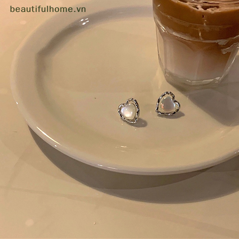 [beautifulhome] Bông Tai Hình Trái Tim Nhỏ Nhắn Dễ Thương Thời Trang Cổ Điển Thanh Lịch Dành Cho Nữ [beauty]