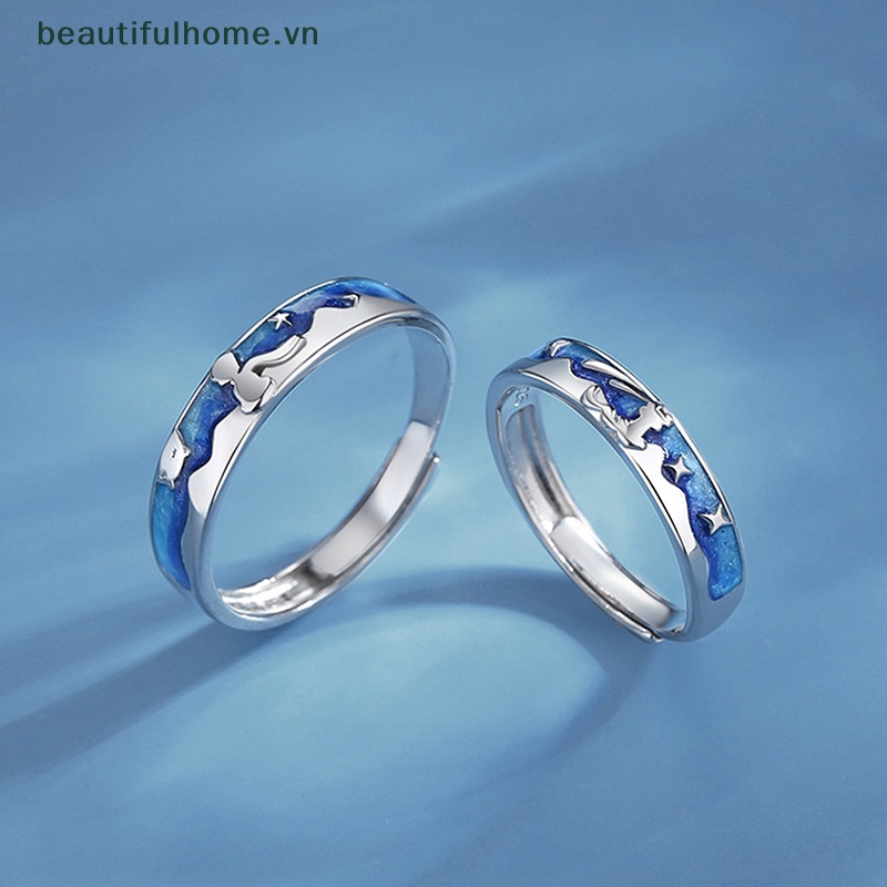 [beautifulhome] Nhẫn Mở Bằng Hợp Kim Hình Hoàng Tử Và Chú Cáo Nhỏ Thời Trang Có Thể Điều Chỉnh Làm Quà Tặng Cho Cặp Đôi