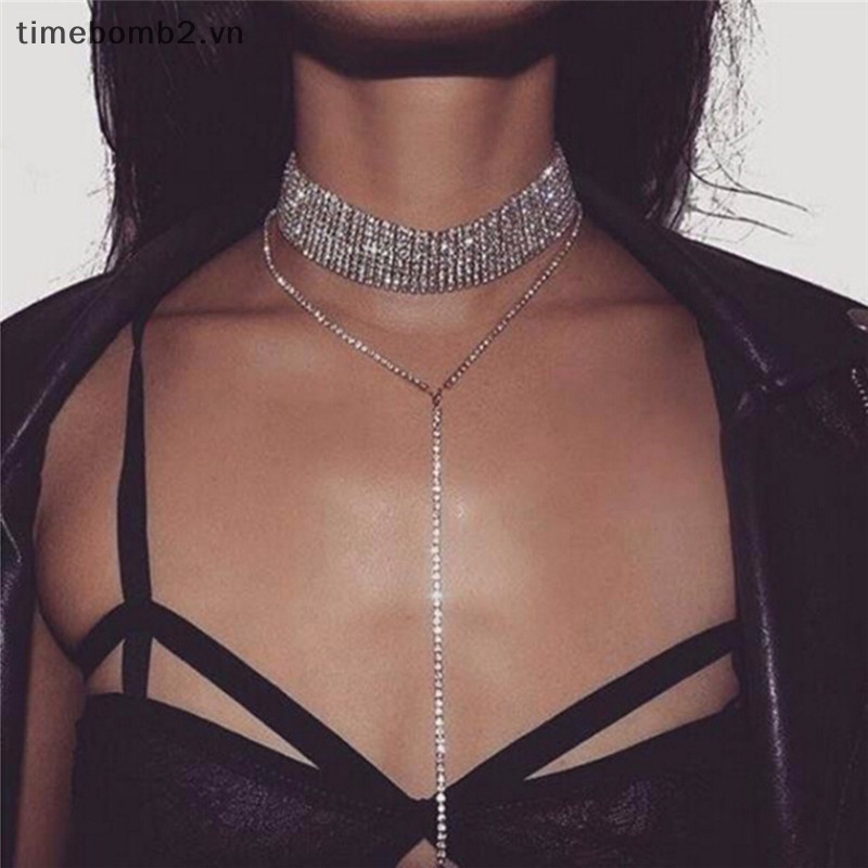 Vòng Cổ Choker Đính Đá Thời Trang Dành Cho Nữ