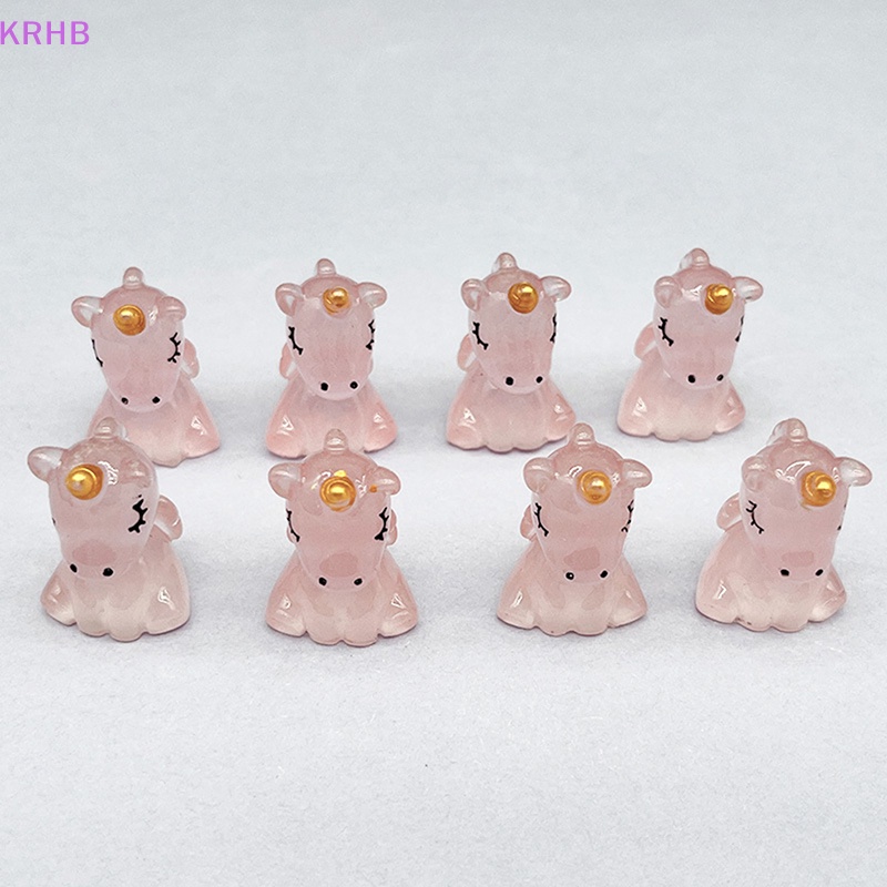 Set 5 Phụ Kiện Trang Trí Nghệ Thuật DIY Hình Kỳ Lân Bằng Nhựa Resin Phát Quang Cho Crafg Mới