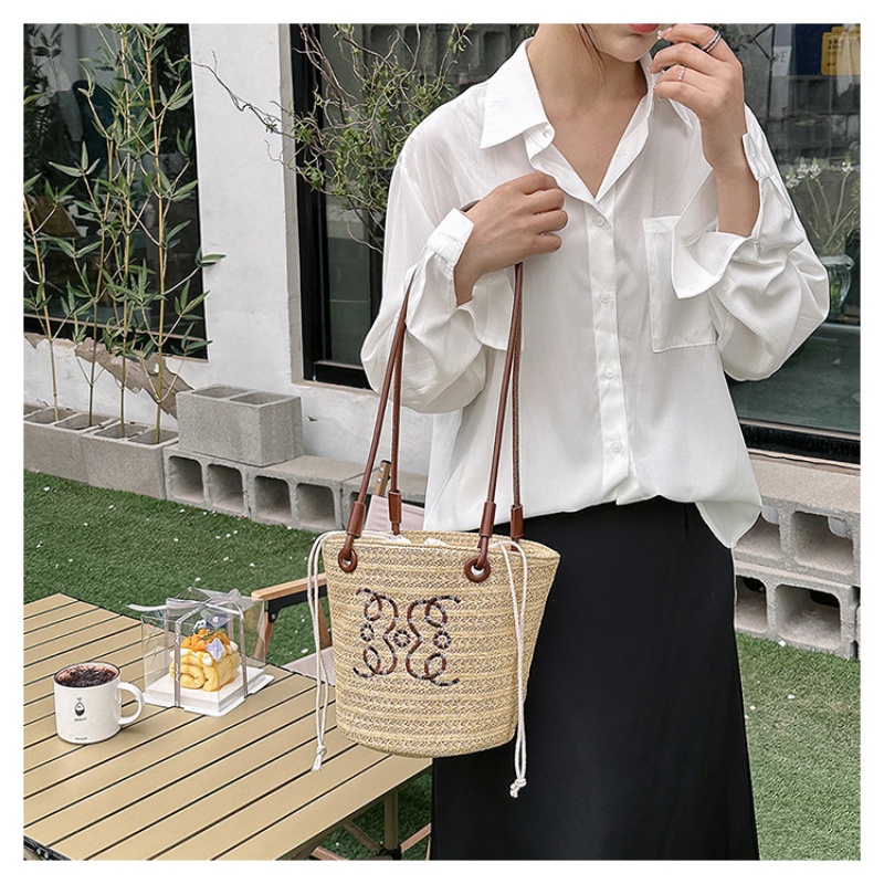 Favour Túi Xách Tote Dệt Rơm Sức Chứa Lớn Phong Cách Mới Cho Nữ