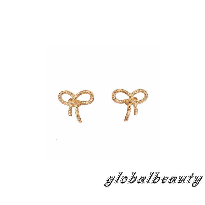 Bông Tai Hình Nơ Bằng Kim Loại Dễ Thương Cho Nữ