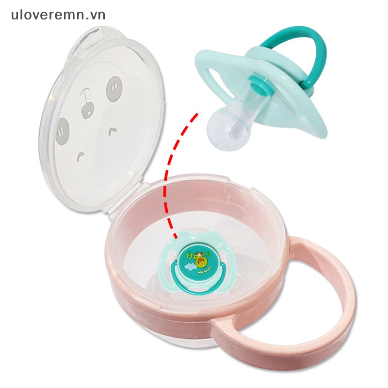 Núm Vú Giả Trong Suốt Chống Bụi Có Tay Cầm Tiện Dụng Cho Bé