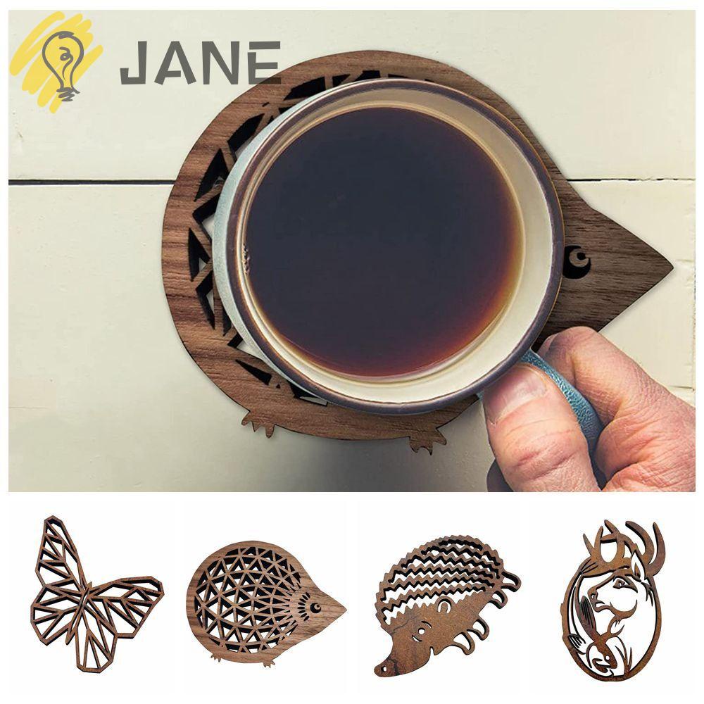 Đế Lót Ly Bằng Gỗ Họa Tiết Động Vật Handmade Độc Đáo
