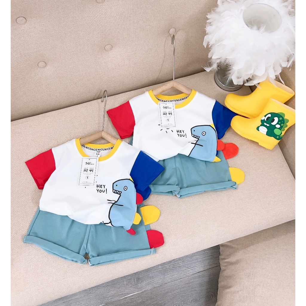 SALE BỘ COTTON KHỦNG LONG BÉ TRAI