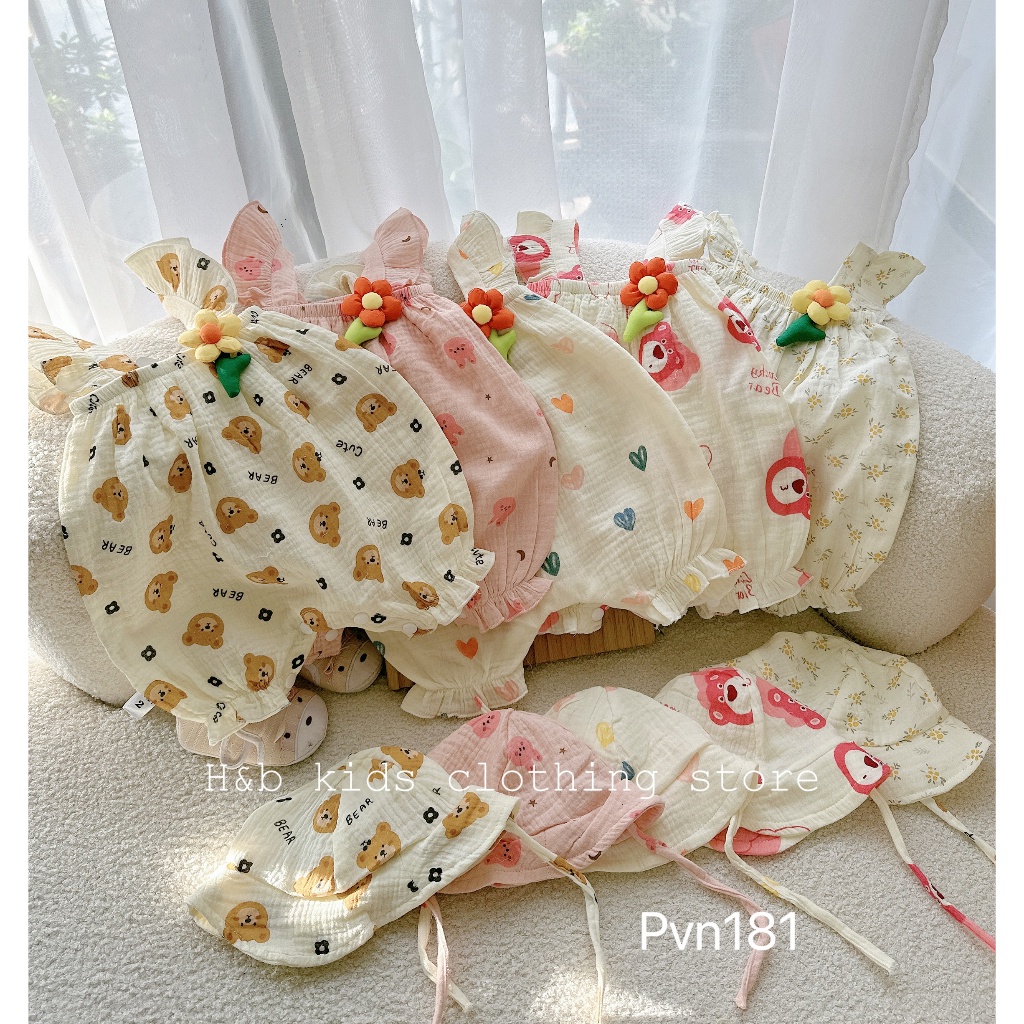 SALE BỘ BODY KÈM MŨ CHO BÉ SIZE 3-13KG