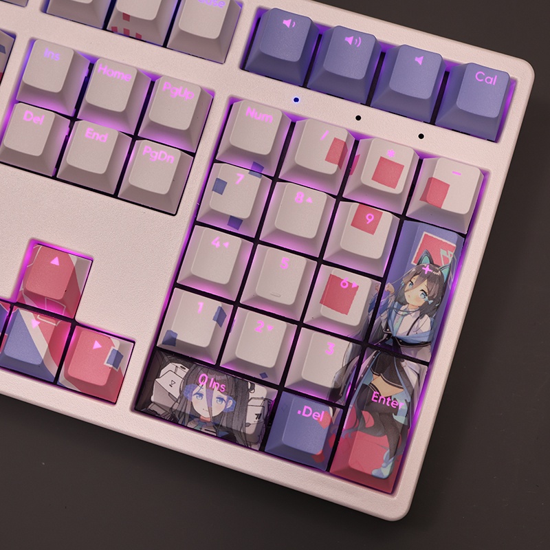 Tenndou Arisu Keycaps Cherry Profile Anime Blue Archive Chủ Đề PBT Dye Sub Bàn Phím Cơ Keycap
