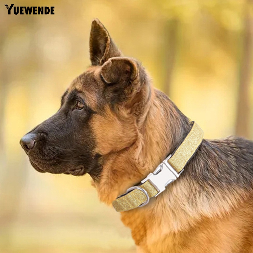 Yq.e Vòng Cổ Nylon Tự Thắt Nơ Đính Kim Sa Điều Chỉnh Được Thông Dụng Cho Cún Cưng Dịp Giáng Sinh