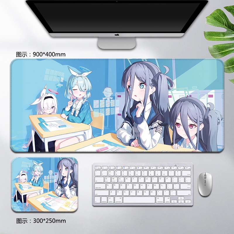 Blue Archive Caina mouse pad oversized Arona anime peripheral keyboard pad desktop pad