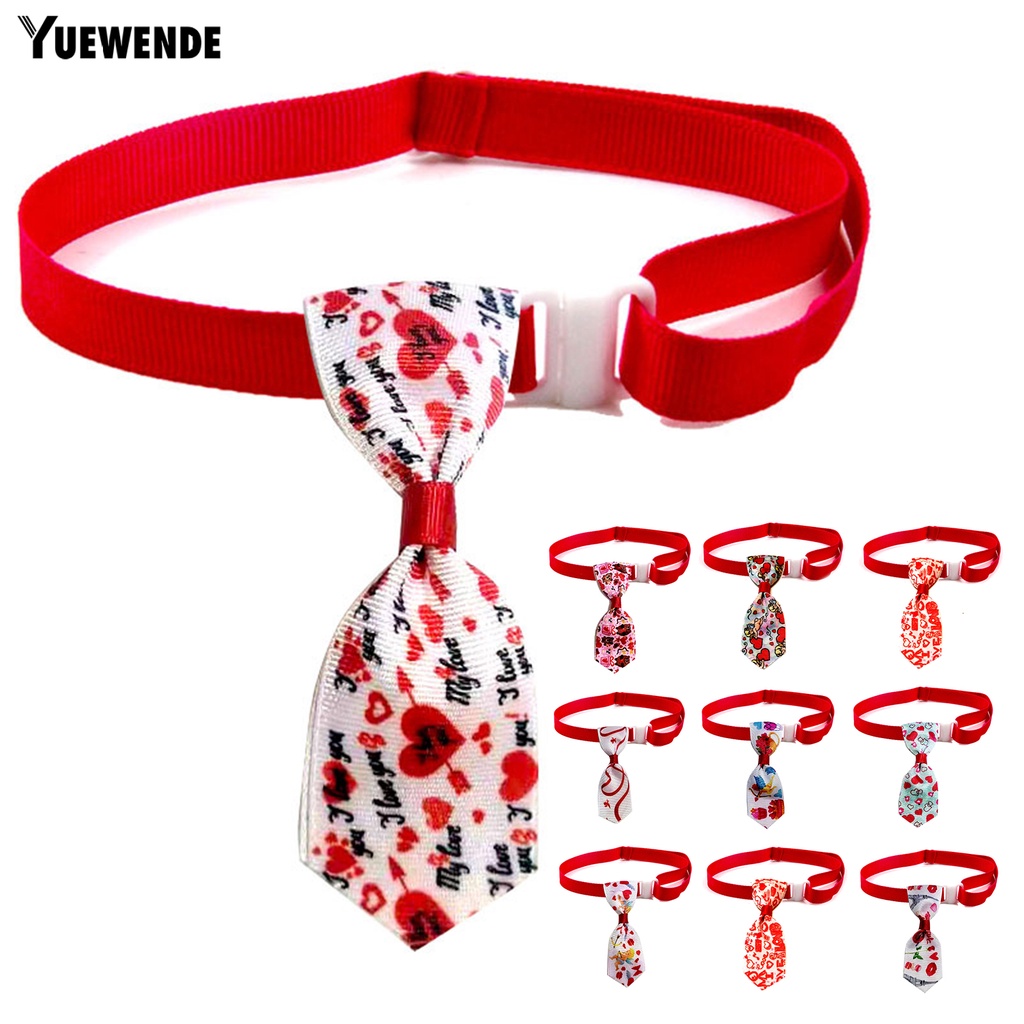Nơ Đeo Cổ Họa Tiết Trái Tim Có Thể Điều Chỉnh Cho Thú Cưng