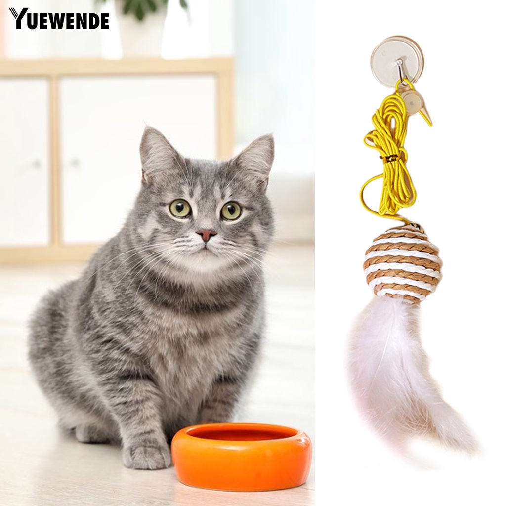Yq.e Đồ Chơi Dây Lông Vũ Treo Cửa Độ Co Giãn Cao Trang Trí Cho Mèo Cưng
