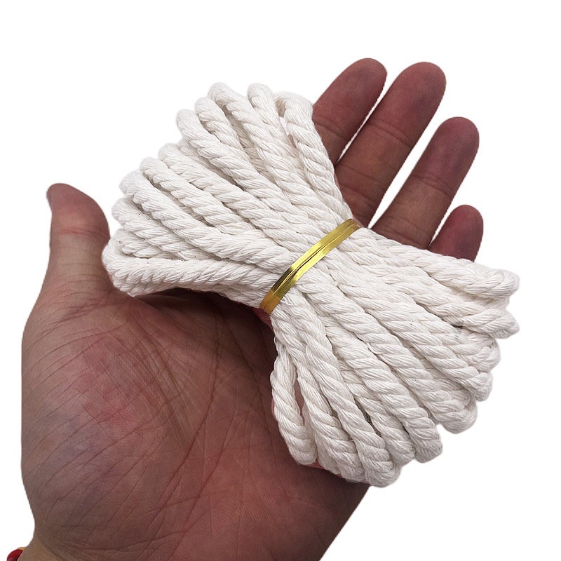 Cuộn Dây Thừng Cotton 5m / 196inch Rộng 6Mm / 0.24inch Dùng Làm Đồ Thủ Công