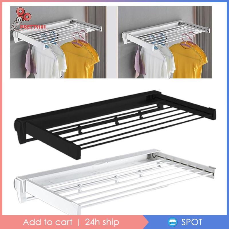 [Prettyia1] Giá Phơi Khô Quần Áo / Giày Dép Có Thể Gấp Gọn Cho Phòng Tắm