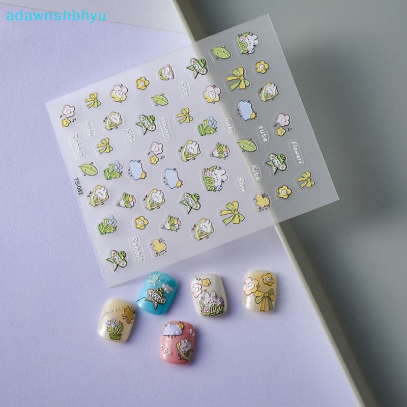 1 Tờ Miếng Dán Trang Trí Móng Tay Họa Tiết Hoa Phong Cách Bohemia