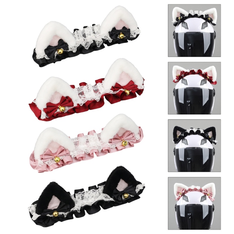 Flgo Băng Đô Tai Mèo Bằng Lông Xù Phối Ren Handmade Dễ Thương Quyến Rũ Cho Các Bữa Tiệc Trượt Tuyết