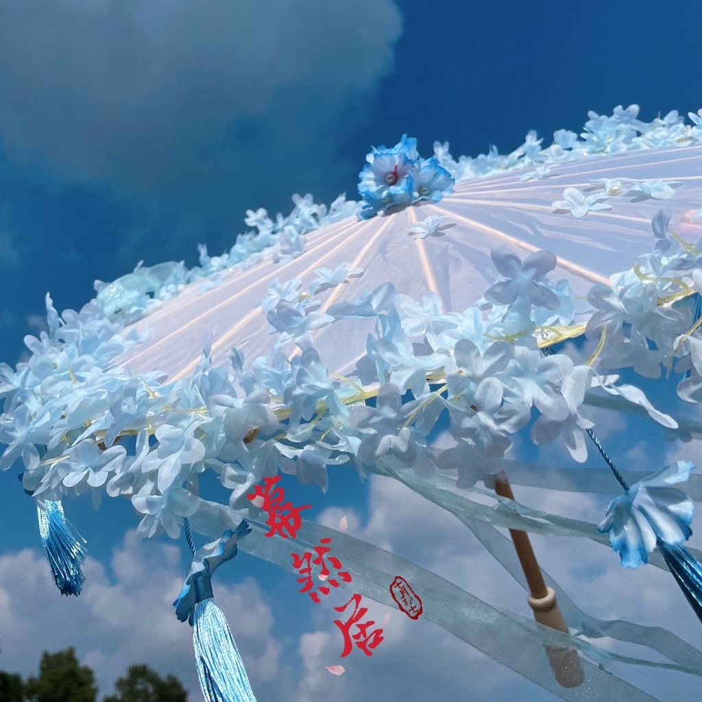 Dù Che Mưa 3D Họa Tiết Hoa Phong Cách Lolita Dễ Thương Cho Người Lớn Và Trẻ Em