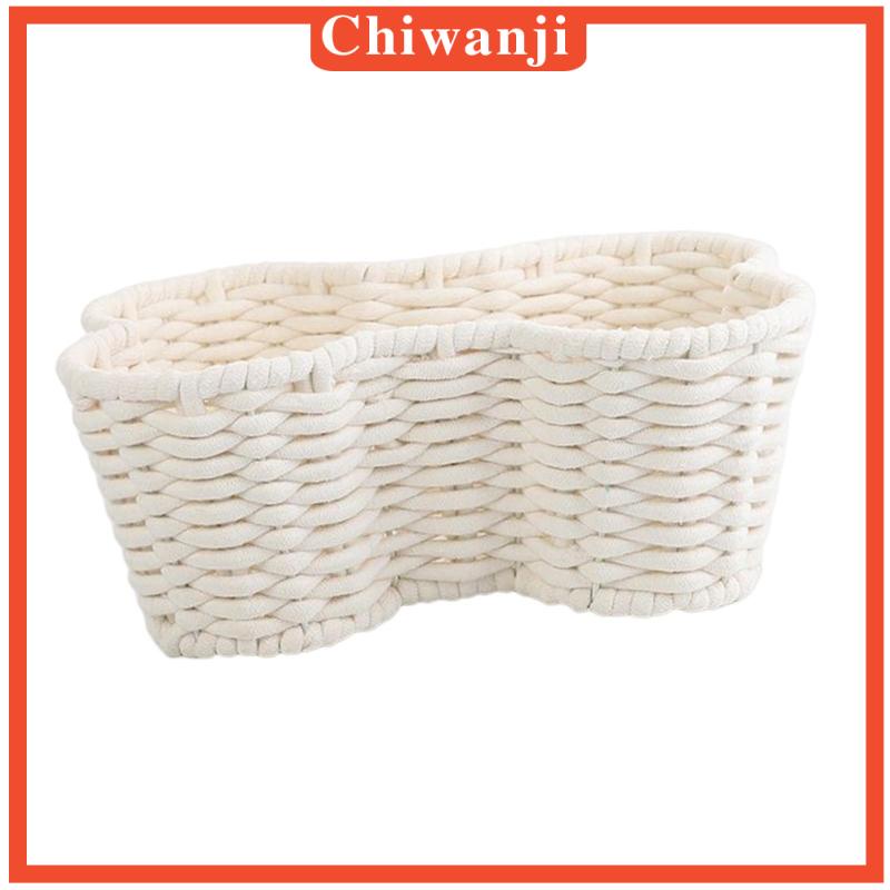 Giỏ Đựng Đồ Bằng Vải Dệt Tay Sức Chứa Lớn Mềm Mại Để Bàn Phòng Khách / Văn Phòng