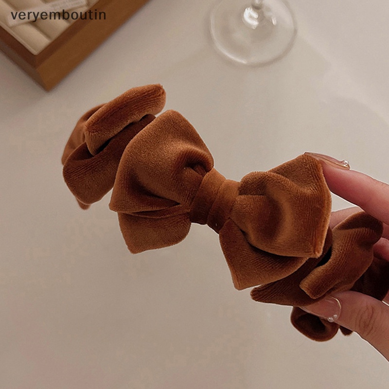 Băng Đô Nhung Thắt Nơ Hình Đầu Lâu Thời Trang Thanh Lịch Cao Cấp