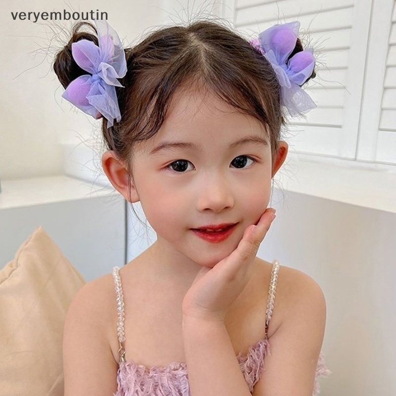 Dây Cột Tóc Cao Su Co Giãn Đính Nơ Màu Kẹo Dễ Thương Cho Bé Gái