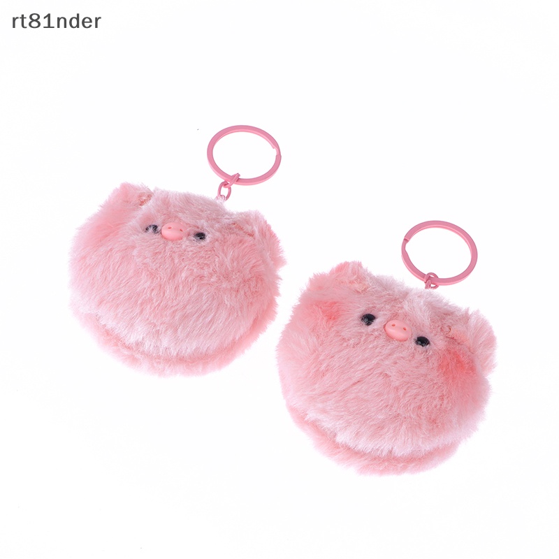 Rt 1 Túi Đựng Tiền Xu Mềm Hình Chú Heo Nhồi Bông Màu Hồng Dễ Thương