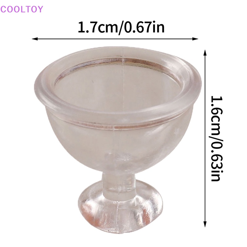 Set 4 Ly Nước Bán Trong Suốt Dùng Để Trang Trí Nhà Búp Bê 1: 12