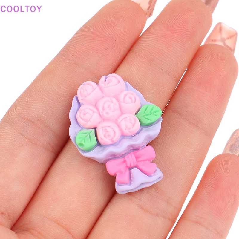 Bộ 10 Bông Hoa Nhựa Mini Dễ Thương Dùng Trang Trí Sổ Tay DIY