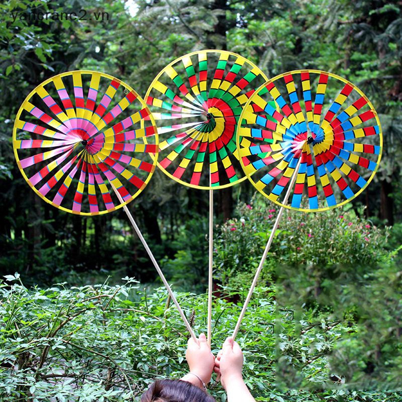 {YAN2} Con Quay Gió Nhiều Màu Sắc Retro Cho Sân Vườn {yancrane2.vn}