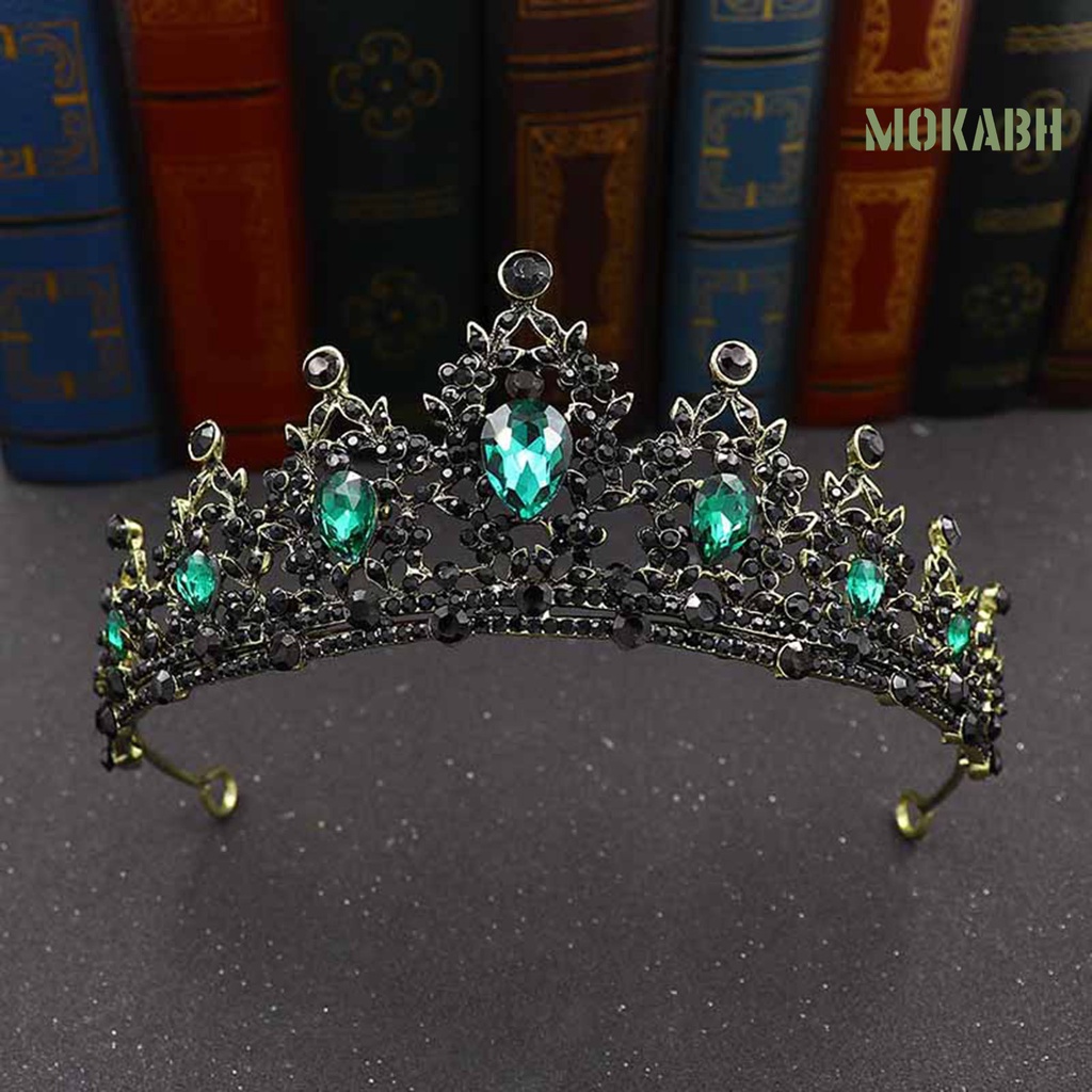 Vương Miện Công Chúa Baroque Đính Đá Sang Trọng Cho Cô Dâu