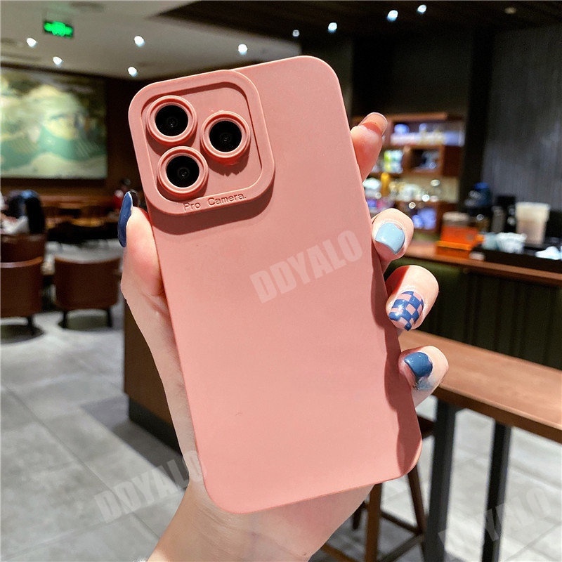 Ốp Điện Thoại Silicone Mềm Màu Trơn Chống Rơi Cho Realme C53 C55 NFC 2023 RealmeC53 DY