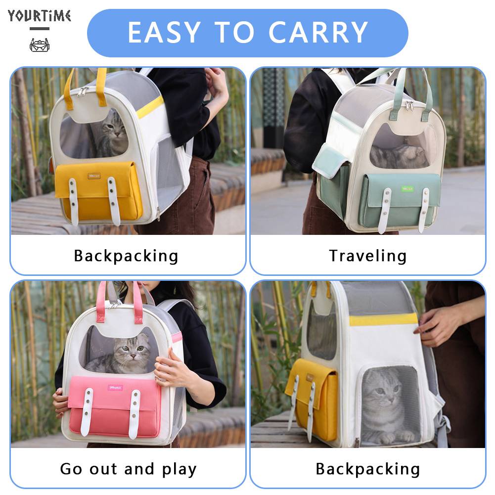 Ba Lô Đựng Thú Cưng Sức Chứa Lớn Thoáng Khí Tiện Dụng Cho Du Lịch