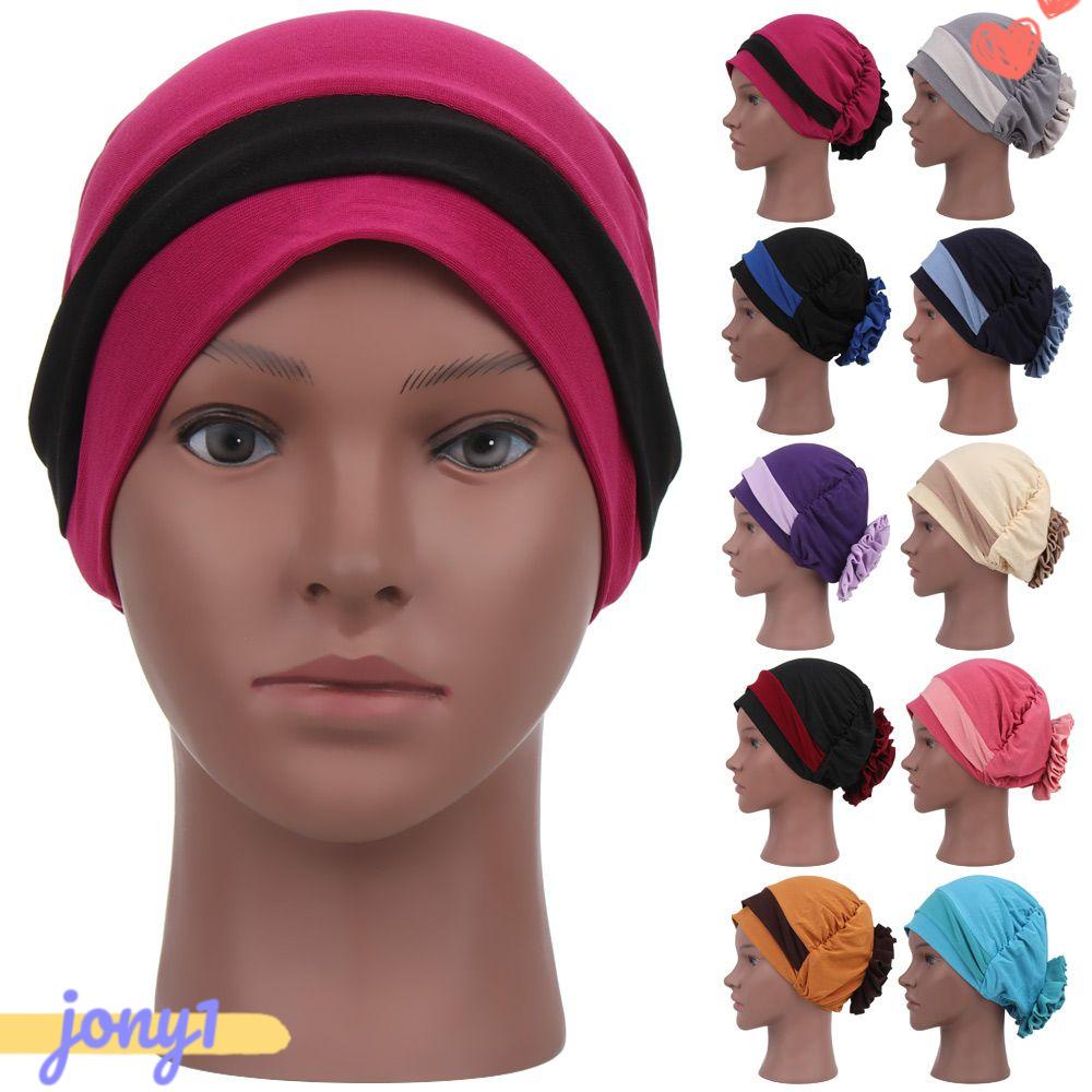 Mũ Trùm Đầu Hai Màu Sắc Phong Cách Ấn Độ Cho Phụ Nữ Hồi Giáo