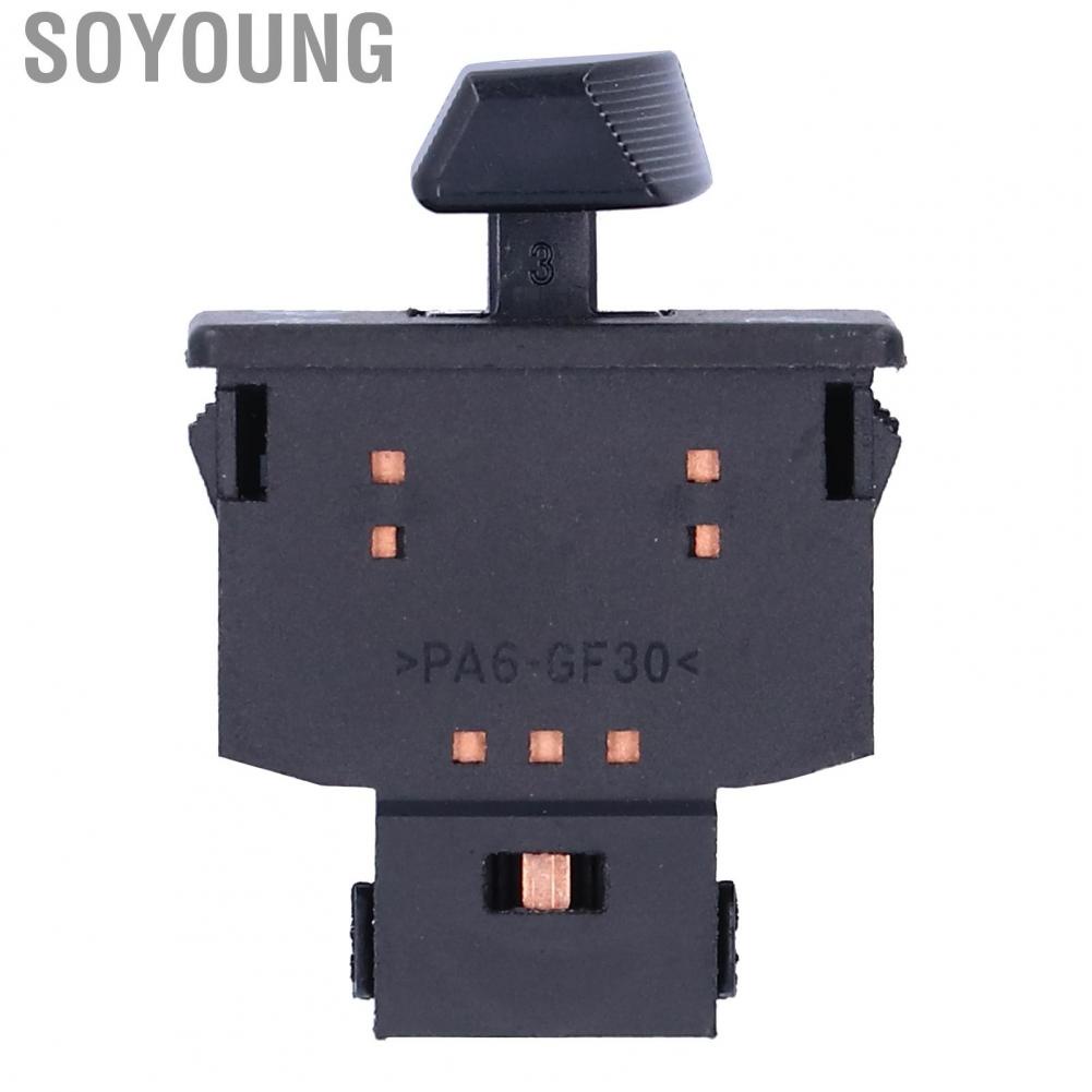 Soyoung Switch Control Motorcycle Handlebar 34mm Universal Modification Black ABS Emergency Button