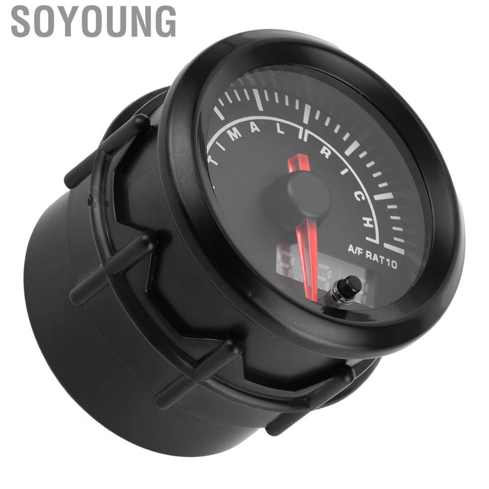 Soyoung Universal Fuel Ratio Gauge Pointer  Digital Display 52mm Dia Auto Instr