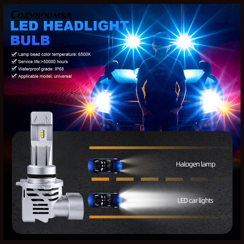 Đèn Pha Chống Nước IP68 H7 H1 H4 H10 H11 12000LM Cho Xe Hơi