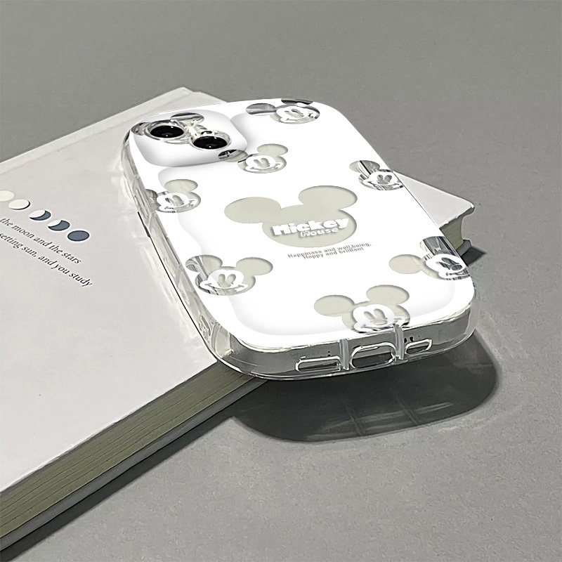 Ốp Điện Thoại Silicone Mềm Trong Suốt Chống Sốc In Hình Chuột Dễ Thương Cho IPhone 14 13 12 11 Pro Max XS X XR