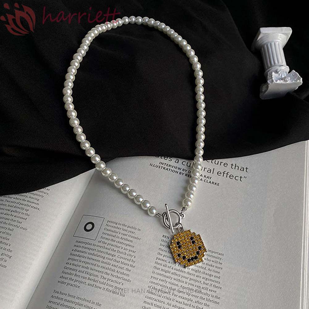 Vòng cổ Chuỗi Hạt Mặt Cười Phong Cách Hip Hop Punk Tối Giản Cho Nam Và Nữ