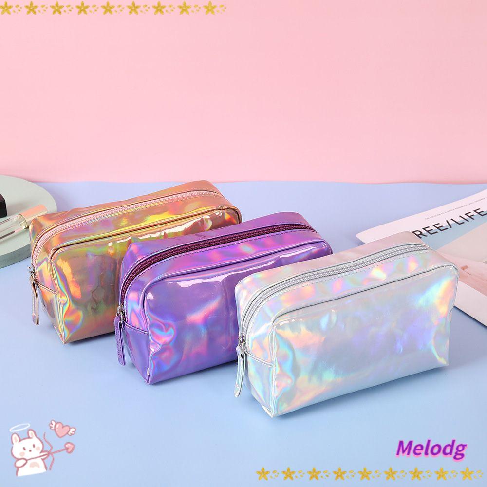 Túi Đựng Mỹ Phẩm Da PU Màu Laser Cỡ Lớn Chống Thấm Nước