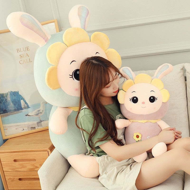 Thú Nhồi Bông Hình Thỏ Dễ Thương Cho Bé Gái