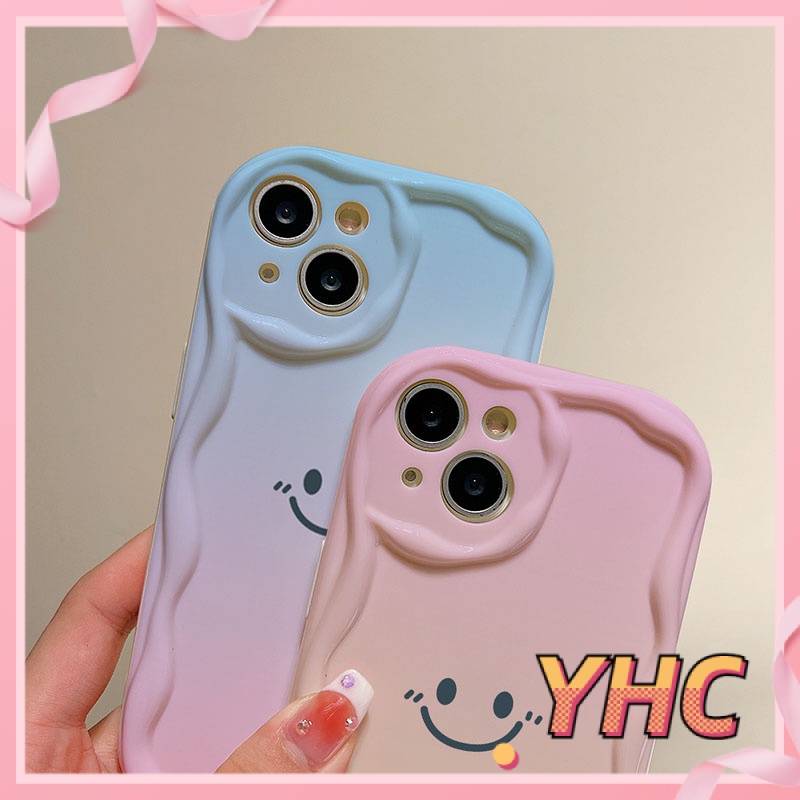 Ốp Lưng iPhone Màu hồng thay đổi khuôn mặt tươi cười 3D cuộn sóng viền Silicone camera bảo vệ Cho Iphone 6 / 6S / 6splus / se / 7 / 7plus / 8 / 8plus / X / xs / xsmax / 11 / 12 / 13 / 14 / Plus / pro / pro max-226