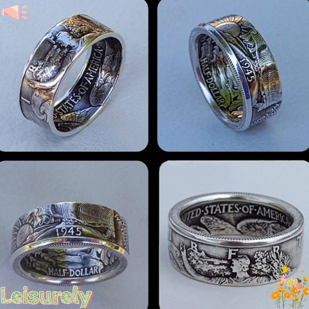 Nhẫn Hợp Kim Phong Cách Vintage Size 7-13 Mới