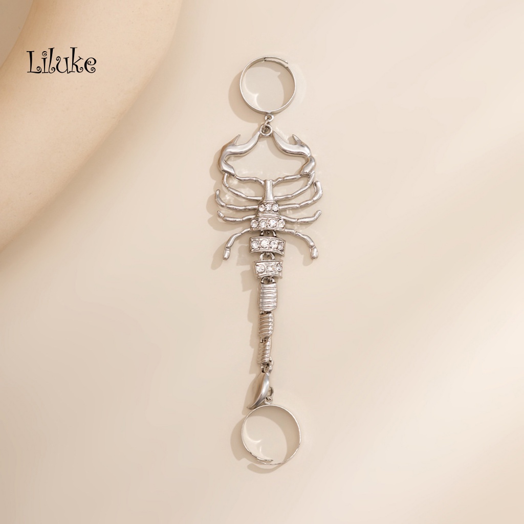 Set 2 Nhẫn Đeo Khớp Ngón Tay Kim Loại Đính Đá Thời Trang Nữ