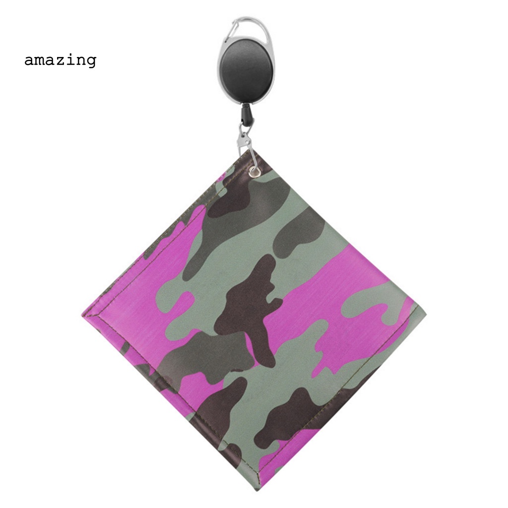 Khăn Lau Gậy Đánh Golf Hai Mặt Kèm Móc Khóa Carabiner Họa Tiết Rằn Ri