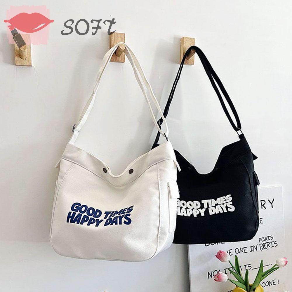 Túi Xách Đeo Vai Vải Bạt Thời Trang Dạo Phố Năng Động