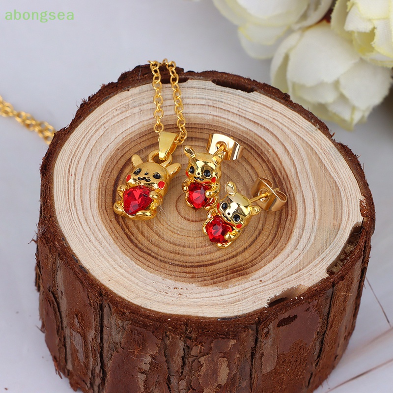 Vòng cổ Mặt Đá Trắng / Vàng In Họa Tiết Hoạt Hình abongsea Sáng Tạo Dễ Thương